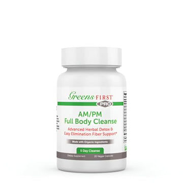 Greens First Full Body AM/PM Cleanse, 20 Veggie Capsules – Supplement for Natural Detox