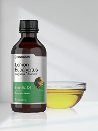 Lemon Eucalyptus Essential Oil | 2 oz | for Massage, Bath, Diffuser, DIY Projects & More Horbäach