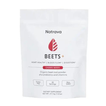 Natrava Beets+ | Organic Beet Root Powder, Vitamins, and Prebiotics | Supports Healthy