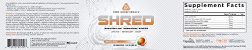 Core Nutritionals Platinum Shred Non-Stimulant, Fat Burning, Thermogenic Powder with 1G Core Nutritionals