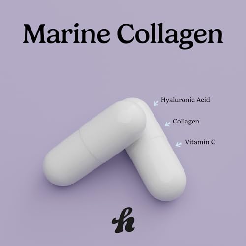 Humanz Collagen Capsules - Marine Collagen with Vitamin C - Collagen Supplements for Women & Men Humanz