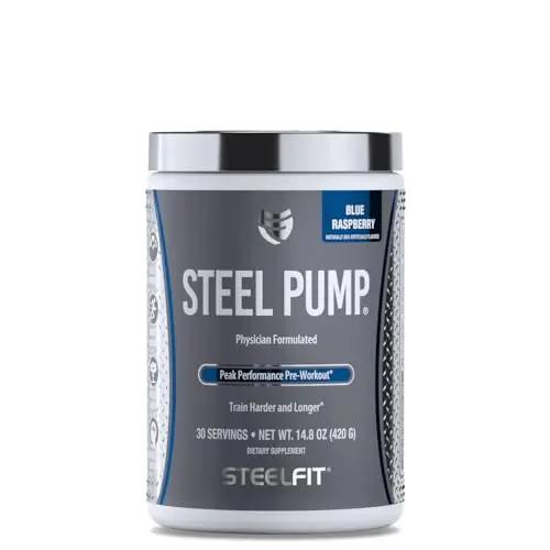 SteelFit Steel Pump - Advanced Pre-Workout Powder Drink - 30 Servings - Peak Performance