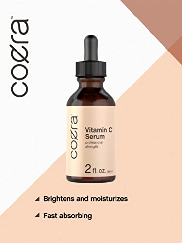 Vitamin C Serum for Face | 2 oz | Brightening Serum for Dark Spots | Paraben & SLS Free Coera