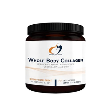 Designs for Health Whole Body Collagen Powder - Pure Collagen Peptides Supplement for Bone, Skin + Joint Support - Flavorless Drink Mix for Water, Shakes + Smoothies (30 Servings / 390g) Designs For Health