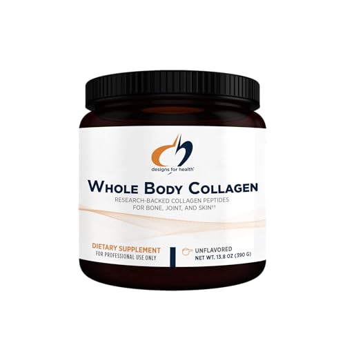 Designs for Health Whole Body Collagen Powder - Pure Collagen Peptides Supplement for Bone, Skin + Joint Support - Flavorless Drink Mix for Water, Shakes + Smoothies (30 Servings / 390g) Designs For Health