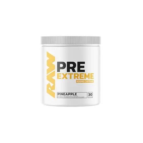 RAW Pre Extreme Pre Workout Powder (Pineapple, 30 Servings (Pack of 1))