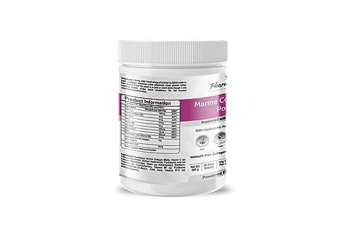 Pharmanostix Hydrolysed Marine Collagen Plus Powder 300g - 10,000mg Collagen with Hyaluronic Acid Pharmanostix