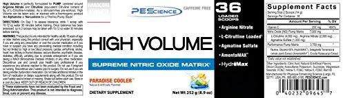 PEScience High Volume Pre-Workout Paradise Cooler 8.9 Ounce, 36 Servings