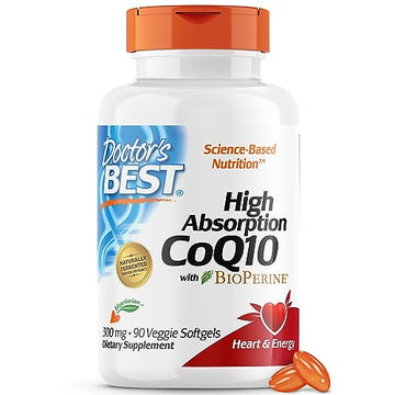 Doctor's Best High Absorption CoQ10 with BioPerine, Heart Health & Energy Production