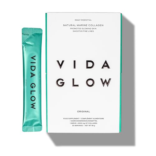 Vida Glow - Natural Hydrolysed Marine Collagen Sachets | Promotes Glowing Skin + Smooths Fine Lines