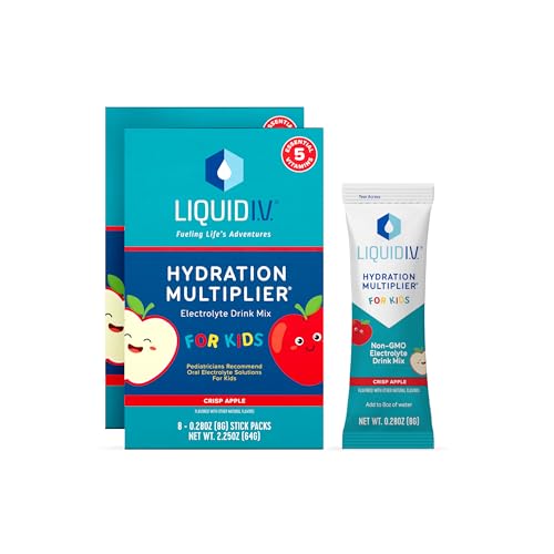 Liquid I.V. Hydration Multiplier Kids - Crisp Apple - Hydration Powder Packets | Electrolyte