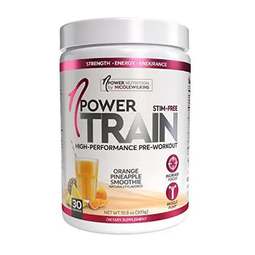 nPower Nutrition-Train Pre-Workout for Women, Orange Pineapple, 30 Servings, Stimulant