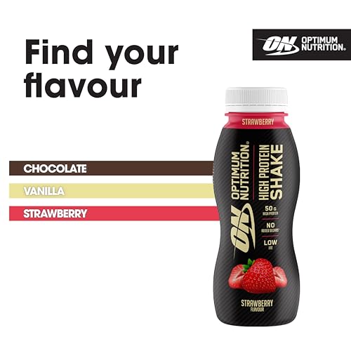 Optimum Nutrition High Protein Shake Bottles, Ready To Drink Healthy Snacks, No added Optimum Nutrition
