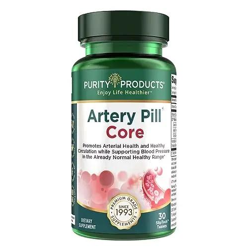 Purity Products Artery Pill Core from MK-7 Vitamin K2, Plant-Based S7 Nitric Oxide Booster