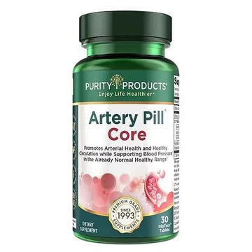 Purity Products Artery Pill Core from MK-7 Vitamin K2, Plant-Based S7 Nitric Oxide Booster
