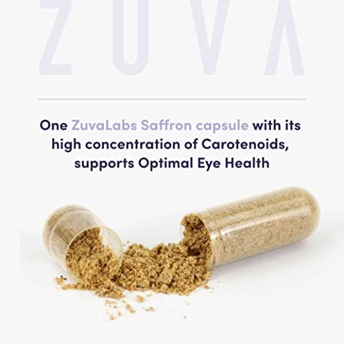 Saffron Supplements - 100% Pure Saffron Extract Mood Enhancer for Women and Men ZuvaLabs