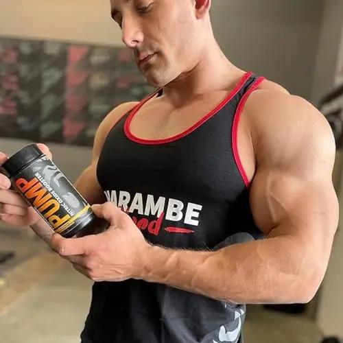 Harambe Pump - Nitric Oxide Supplement with Nitrosigine, S7, and BioPerine - Best Pre Workout Pump Pills - Top Vasodilator & NO Booster -