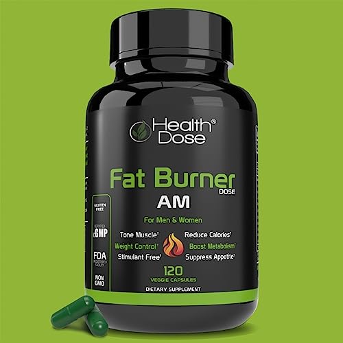 Health Dose Fat Burner AM. Weight Control & Metabolism Boost. For Active Lifestyles. Health Dose