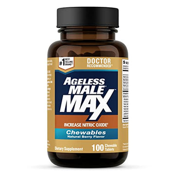 Ageless Male Max Chewable Nitric Oxide Booster Supplement for Men – High Potency