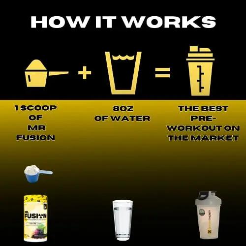 Nutrithority Mr.Fusion Pre Workout Supplement, Pineapple Punch, 40 Servings - Intense Focus & Pumps, Nitric Oxide Booster, No Crash - Powerful Energy Powder to Increase Strength & Gains
