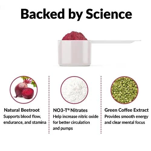 FORCE FACTOR Total Beets Pre-Workout Powder to Boost Energy & Endurance, Increase Force Factor