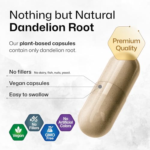 BIO KRAUTER Dandelion Root Capsules - Organic Dandelion Root Supplement - Vegan BIO KRAUTER