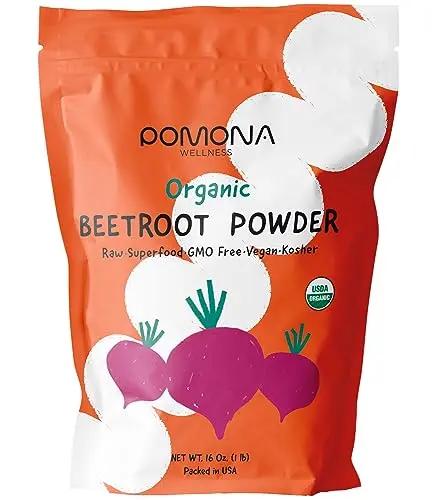 Pomona Wellness Organic Beetroot Powder, Superfood, Raw, Vegan & Non-GMO