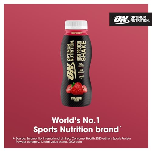 Optimum Nutrition High Protein Shake Bottles, Ready To Drink Healthy Snacks, No added Optimum Nutrition