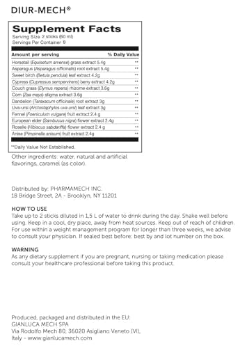 Gianluca Mech - Keto Compliant Diuretic Tonic with Drainage Function of Body Liquids GIANLUCA MECH SpA