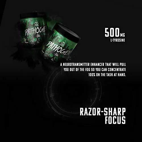 Outbreak Nutrition Pathogen Pre Workout with Beta-Alanine, Energy Boosting Muscle Pumping Preworkout Powder | Double Barrel Berry | 25 Servings, 336g