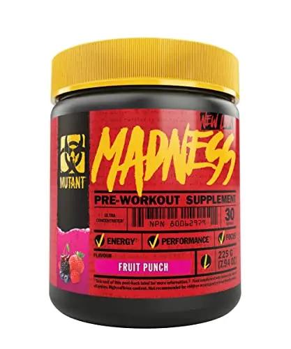 Mutant | Madness and Madness All-in | Double Pre-Workout Bundle | Fruit Punch and Melon Candy | Branded Stainless Steel Shaker | 30 Serving + 18 Serving