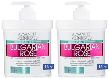 Advanced Clinicals Bulgarian Rose Anti Aging Vitamin E Moisturizer Body Lotion & Face