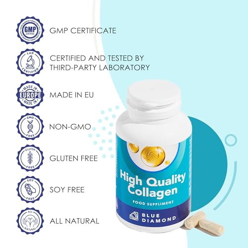 Premium 90 Marine Capsules - 530mg Natural Marine Collagen with Porcine & Bovine Collagen BLUE DIAMOND