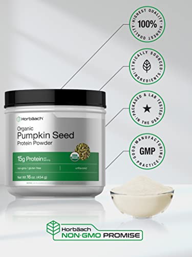 Pumpkin Seed Protein Powder Organic | 16 oz | Vegetarian, Gluten Free, and Non-GMO Horbäach