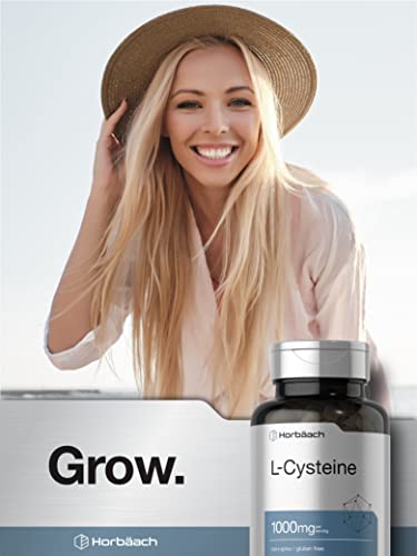 L-Cysteine 1000mg | 100 Powder Capsules | Non-GMO, Gluten Free Supplement Horbäach