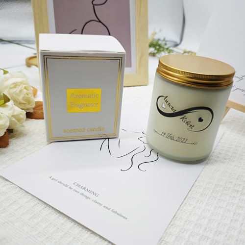 KKUUOO Valentine’s Day Scented Candle,Romantic Jar Candle Gift for Him Her,Valentine’s Day Gifts