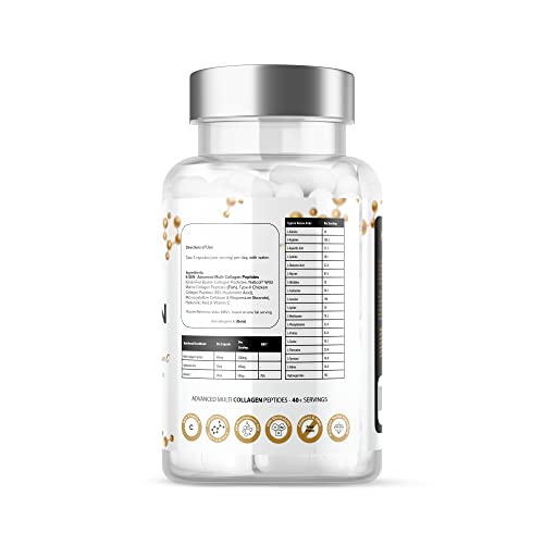 Pure Collagen Supplements Capsules Grass Fed Advanced Multi Collagen Peptides K GEN rejuvenation nutrition