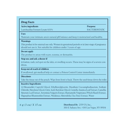 LACTOMEDI Feminine Wipes | Unscented Feminine Wipes | Individually Wrapped | pH-Balanced Feminine LACTOMEDI