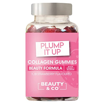Beauty & Co Collagen Gummies by - 120 Marine Collagen Gummies with Biotin, Vitamin C & Selenium (120)