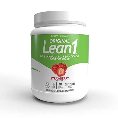 Lean1 Strawberry, 15 Serving tub, Fat Burning Meal Replacement by Nutrition53 N53