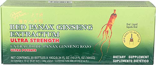 Prince of Peace Red Panax Ginseng Extractum Ultra Strength, 0.34 Fl Oz (Pack of 30) Prince Of Peace