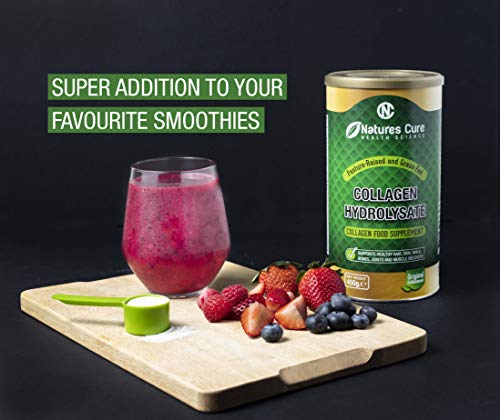 Premium Hydrolyzed Collagen Powder - Unflavored Kosher and Halal Certified Supplement for Joint Health - 450g Natures cure