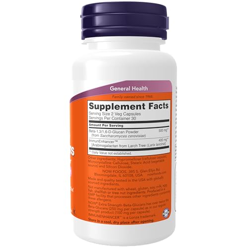 NOW Supplements, Beta-Glucans with ImmunEnhancer with Larch Arabinogalactan NOW