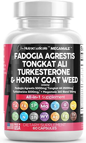 Fadogia Agrestis 5000mg Tongkat Ali 25000mg Turkesterone 5000mg