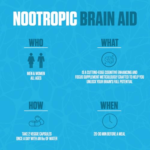 Nootropic Brain Aid | #1 Rated Focus & Memory Supplement | Improve Concentration EPN Supplements