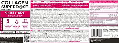 Collagen Superdose Skincare by Gold Collagen | Patented Liquid Collagen Peptides Supplement COLLAGEN SUPERDOSE by Gold Collagen