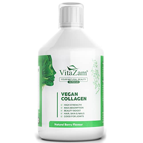 VitaZam Vegan Collagen Liquid 5000mg Hydrolyzed Collagen Peptides for Women