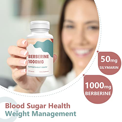 KoNefancy Berberine HCL Supplement 1000mg, High Absorption Berberine Plus Vegan KoNefancy