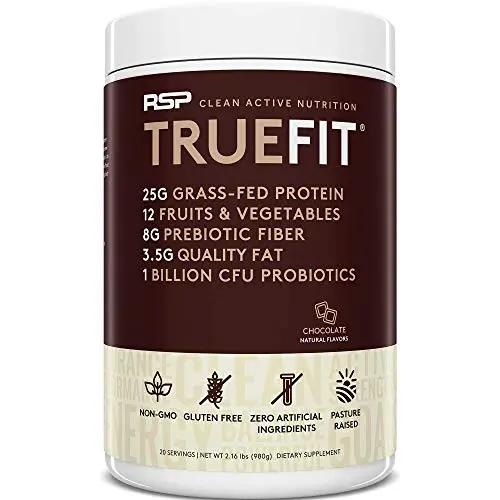 RSP NUTRITION AminoLean Pre Workout Energy (Fruit Punch 30 Servings) with TrueFit Protein Powder (Chocolate 2 LB)
