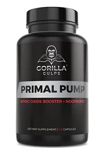 Gorilla Gulps - Primal Pump Nitric Oxide Supplement Nootropic 1500mg Nitrosigine L